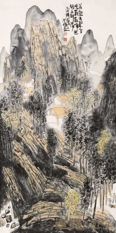 张洪源 2006年作 万壑有声 镜心 136×68cm